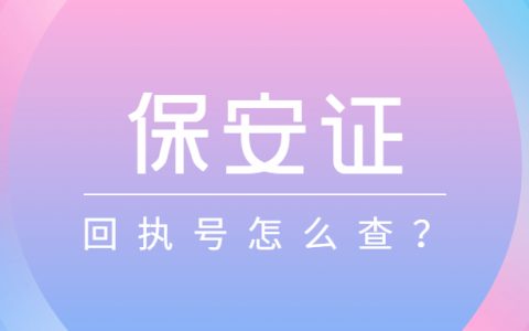 保安证照片回执号怎么查？