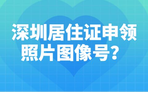 深圳居住证申领照片图像号