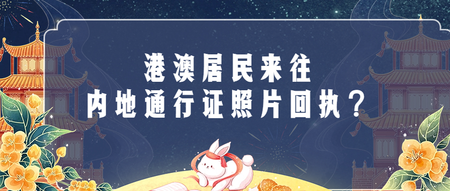 港澳居民来往内地通行证照片回执