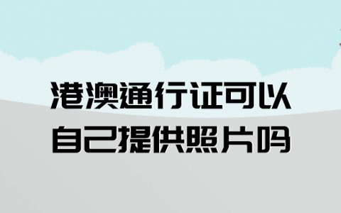 港澳通行证可以自己提供照片吗