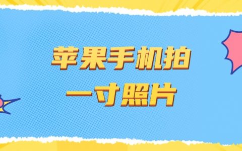 苹果手机如何拍一寸照片