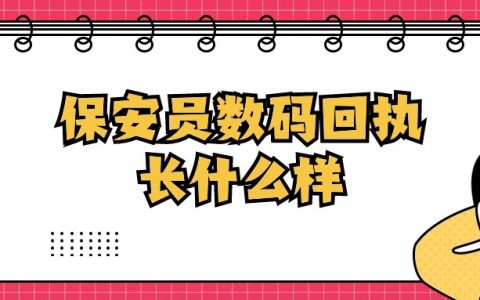 保安员数码回执长什么样