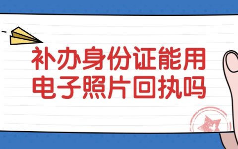 补办身份证能用电子照片回执吗