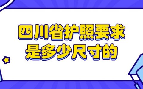 四川省护照要求是多少尺寸的