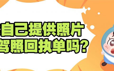 照相馆可以自己提供照片做驾照回执单吗?
