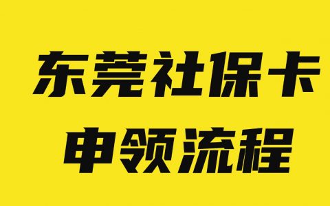 【东莞社保卡】告别排队！社保卡申领、补换，手机上全搞定（附全流程）